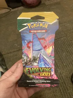 Pokemon Sword and Shield Evolving Skies Hanger Booster Pack Sealed New - Image 1