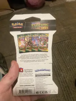 Pokemon Sword and Shield Evolving Skies Hanger Booster Pack Sealed New - Image 2