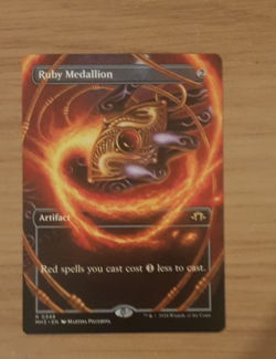 Ruby Medallion MTG NM Extended Art Regular Modern Horizons 3 Magic - Image 1