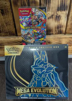 Mega Evolution Elite Trainer Box Lucario ETB - Pokemon Sealed And Booster Bundle - Image 1