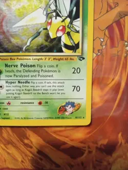 Pokemon TCG Koga's Beedrill Gym Challenge Holo Rare Card 9/132 Unlimited Vintage - Image 5
