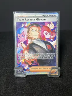 Pokemon Destined rivals Team Rockets Giovanni 238/182 illustration card NM - Image 1