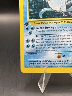 Articuno Pokemon Card 1st Edition Holo WOTC 2/62 Fossil (Pack Fresh) - NM - Image 5