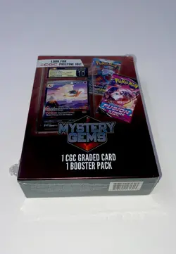 Pokemon Mystery Gems 1 CGC Graded Card & 1 Booster Pack 2025! New Sealed Box! - Image 2