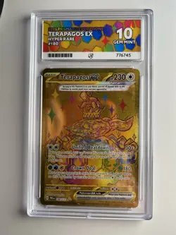 Pokemon TCG Prismatic Evolutions Terapagos EX Card 180/131 Ace 10 Gem Mint 💎 - Image 1