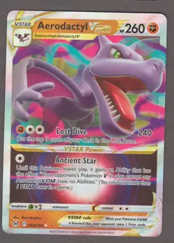 Aerodactyl VSTAR 093/196 Lost Origin Ultra Rare Holo Foil Pokemon Card NM - Image 1