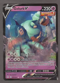 Golurk V 070/203 Ultra Rare Holo Evolving Skies Pokemon Card NM/Mint 2021 - Image 1