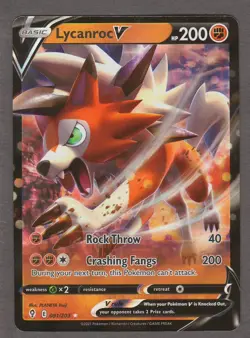 Lycanroc V 091/203 Evolving Skies Ultra Rare Holo Foil Pokemon Card NM - Image 1