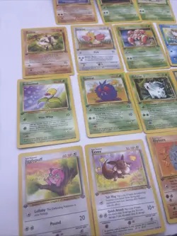 1st edition Near COMPLETE Pokemon JUNGLE 15-Card Common Set/64 No Pikachu Card - Image 2