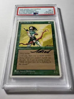 Elvish Archers Autographed 4th Edition PSA 7 Card PSA 10 Auto - Image 1
