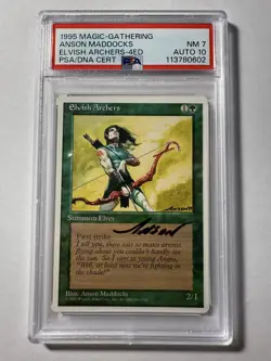 Elvish Archers Autographed 4th Edition PSA 7 Card PSA 10 Auto - Image 2