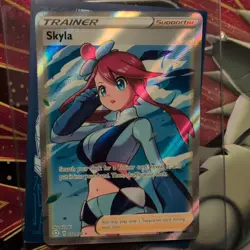 Pokemon TCG Skyla 72/72 Shining Fates Full Art Ultra Rare Trainer NM - Image 1
