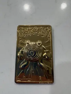 Pokemon Poliwhirl #61 23K Gold Plated Trading Card 1999 Burger King Promo - Image 1