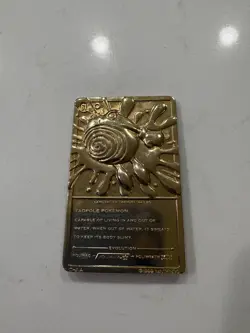 Pokemon Poliwhirl #61 23K Gold Plated Trading Card 1999 Burger King Promo - Image 2