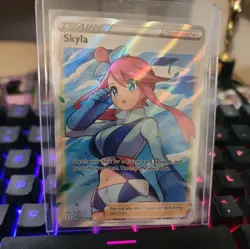 Pokemon TCG Skyla 72/72 Shining Fates Full Art Ultra Rare Trainer NM - Image 1