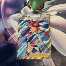 Pokemon TCG Skyla 72/72 Shining Fates Full Art Ultra Rare Trainer - Image 1