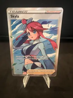 Pokemon TCG Skyla Trainer Shining Fates Ultra Rare Full Art 72/72 - Image 1