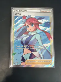 Pokemon TCG Skyla 72/72 Shining Fates Full Art Ultra Rare Trainer - Image 1