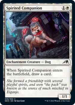 Spirited Companion - Kamigawa: Neon Dynasty #038/302 MTG Magic The Gathering - Image 1