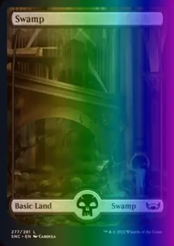 MTG Magic the Gathering Swamp (277/547) Streets of New Capenna LP FOIL - Image 1