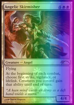 MTG Magic the Gathering Angelic Skirmisher (A11/38) Resale Promos LP FOIL - Image 1