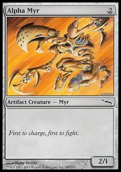 MTG Magic the Gathering Alpha Myr (142/306) Mirrodin MP - Image 1