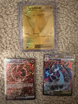 Pokemon TCG Mega Charizard Ex 130/04 ME02 + UPC PROMOS Excellent Condition! - Image 1