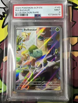 Pokemon TCG; Bulbasaur 143/142 - Stellar Crown - Illustration Rare PSA 9 Mint - Image 1