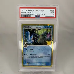 Mimikyu SWSH136 Pokemon Celebrations Promo PSA Mint 9 Holo Delta Species - Image 3