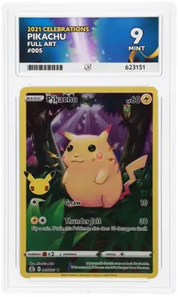 Pikachu Full Art 005/025 Celebrations Holo Pokemon TCG - ACE Label mint 9 - Image 1