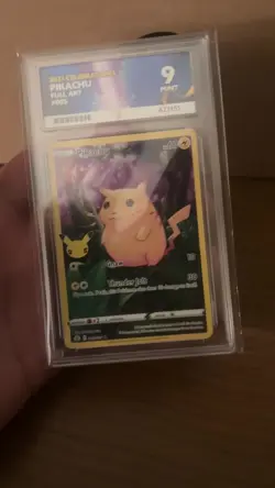 Pikachu Full Art 005/025 Celebrations Holo Pokemon TCG - ACE Label mint 9 - Image 2