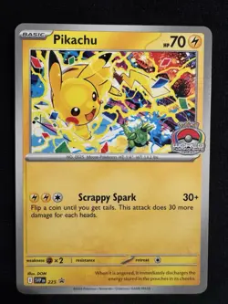 Pokemon TCG - Pikachu SVP 225 Black Star Promo World Championships 2025 - Image 1
