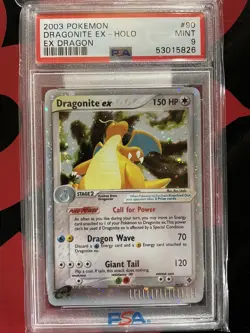 2003 POKEMON Dragonite EX DRAGON #90 HOLO PSA 9 Mint - Image 1