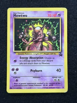Pokemon Mewtwo Black Star Promo #14 in MP- condition! - Image 1