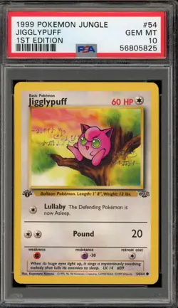 Pokemon Jigglypuff Jungle 1st Edition #54 PSA 10 Gem Mint - Image 1