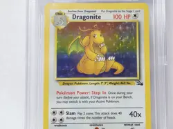 POKEMON FOSSIL UNLIMITED #4 DRAGONITE HOLO BGS 9 VERY NICE!!! - Image 3