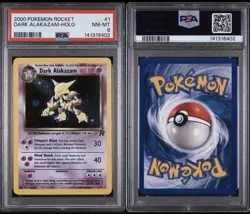 2000 POKEMON ROCKET DARK ALAKAZAM-HOLO PA PSA 8 *SWIRL* - Image 1