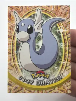2000 Topps Pokemon Series 3 #147 Dratini Blue Logo 1st Edition Three - Image 1
