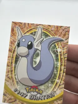 2000 Topps Pokemon Series 3 #147 Dratini Blue Logo 1st Edition Three - Image 3