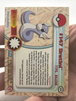 2000 Topps Pokemon Series 3 #147 Dratini Blue Logo 1st Edition Three - Image 4