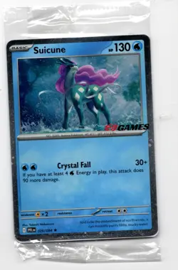 2025 Pokemon PFL EB Games Stamped promo ENG Suicune 1 Rare #26 - Image 1