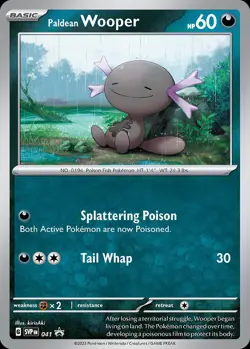 Pokemon Paldean Wooper (41/152) Scarlet & Violet Black Star Promos NM HOLO - Image 1