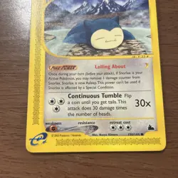 2003 Pokemon e-Reader E-Series Snorlax Skyridge 51/144 Rare Non-Holo - Image 2
