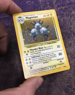 Pokemon TCG Magneton Base Set 9/102 Holo Unlimited Holo Rare 1999 - Image 1