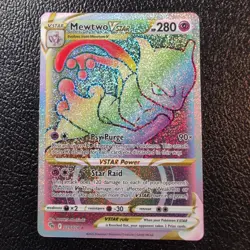 Mewtwo VSTAR 79/78 GO Rainbow Secret Rare Full Art Hyper Pokemon Near Mint NM - Image 1