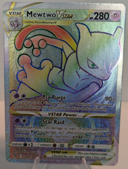 Mewtwo VSTAR 79/78 GO Rainbow Secret Rare Full Art Hyper Pokemon Near Mint NM - Image 1