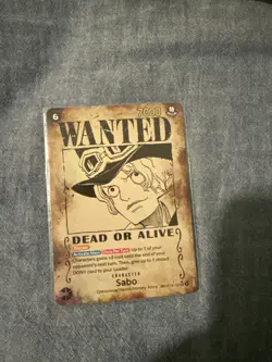 Sabo Wanted Poster Card SEC SP- OP13-120 - Carrying on His Will One Piece TCG - Image 1