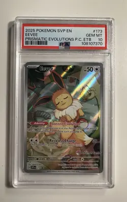 Eevee 173 Sv: Scarlet & Violet Pokemon Center Stamped Promo Cards Holo PSA 10 - Image 1