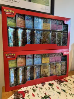2 x Pokemon TCG: Prismatic Evolutions Costco Mini Tins 8 Pack - New & Sealed 🚀 - Image 3
