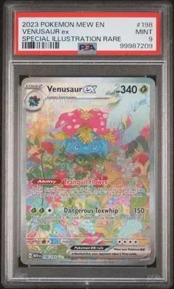 2023 Pokemon Card SV 151 MEW EN Venusaur ex #198/165 PSA 9 Mint - Image 1
